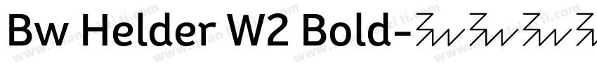 Bw Helder W2 Bold字体转换